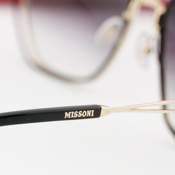 Missoni MIS 0075/S 0RHL 9O Geometric Sunglasses - Gold/Black/Grey main image 7